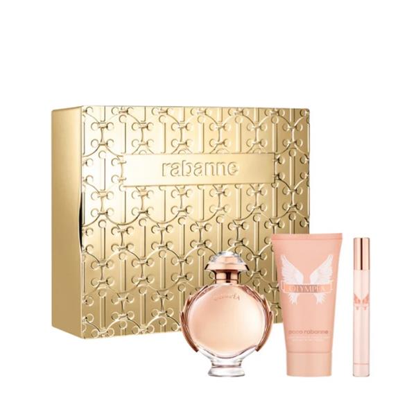 Paco Rabanne Olympea Gift Set (Eau De Parfum 50ml + Body Lotion 75ml + Eau De Parfum 10ml) - Fragrance London
