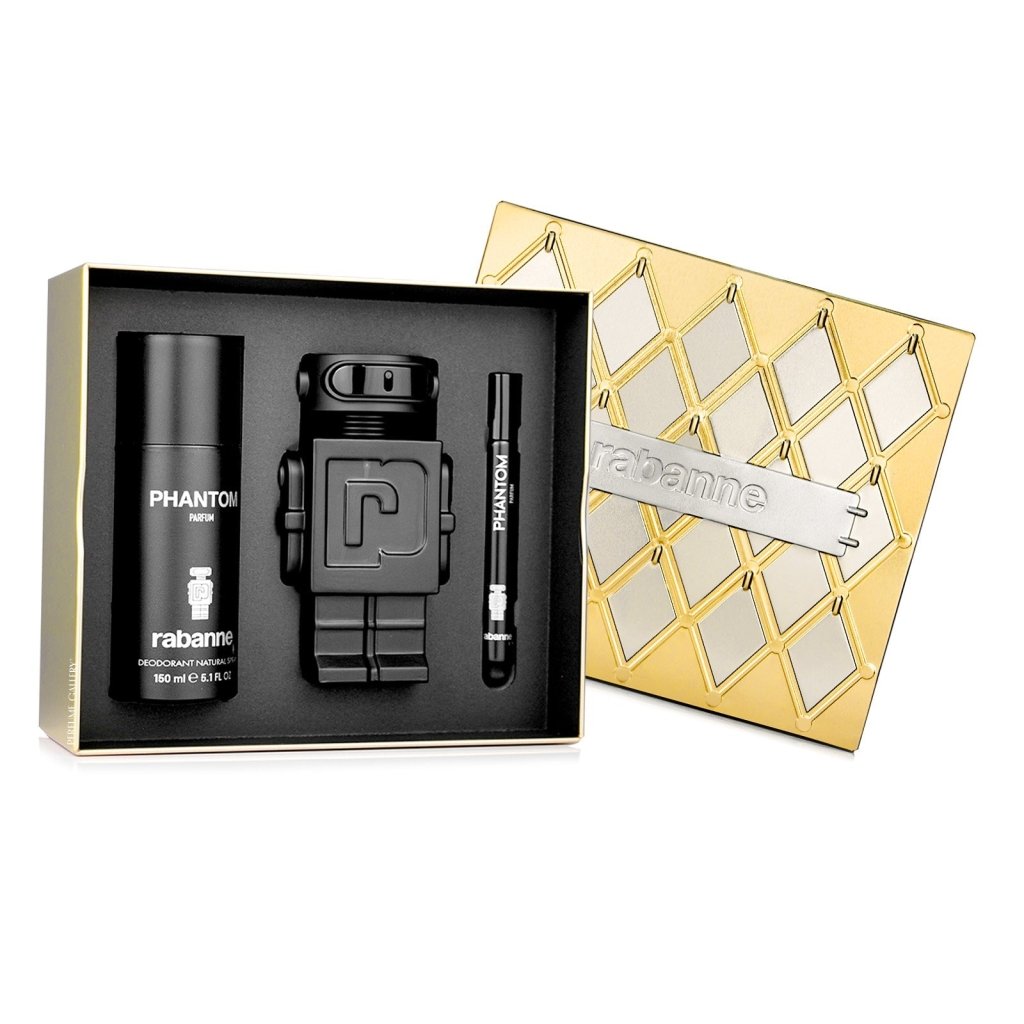 Paco Rabanne Phantom Gift Set (Parfum Spray 100ml + Deodorant Spray 150ml + 10ml Travel Spray) - Fragrance London