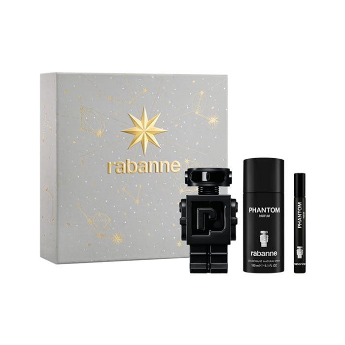 Paco Rabanne Phantom Gift Set (Parfum Spray 100ml + Deodorant Spray 150ml + Parfum Spray 10ml) - Fragrance London