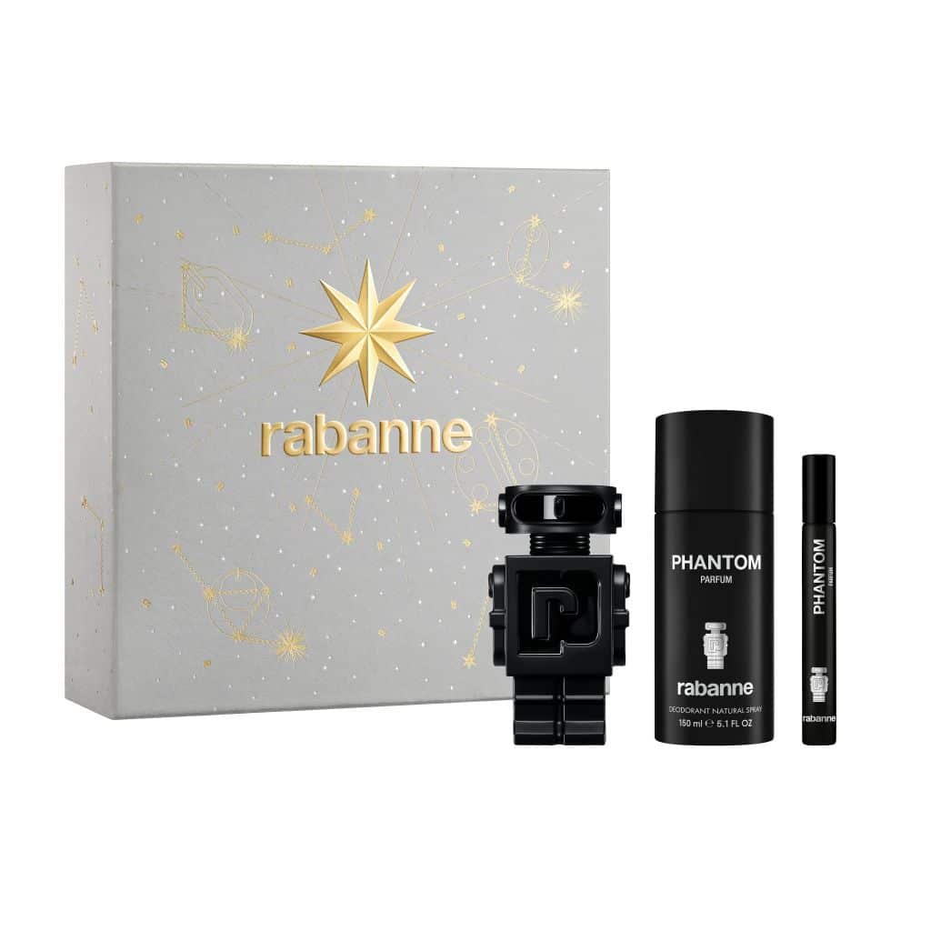 Paco Rabanne Phantom Gift Set (Parfum Spray 50ml + Deodorant Spray 150ml + Parfum Spray 10ml) - Fragrance London