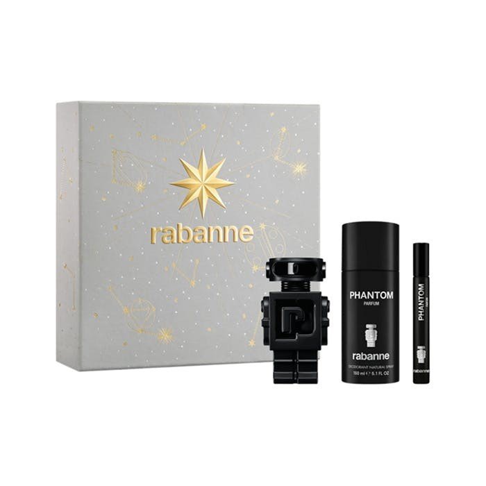 Paco Rabanne Phantom Gift Set (Parfum Spray 50ml + Deodorant Spray 150ml + Parfum Spray 10ml) - Fragrance London