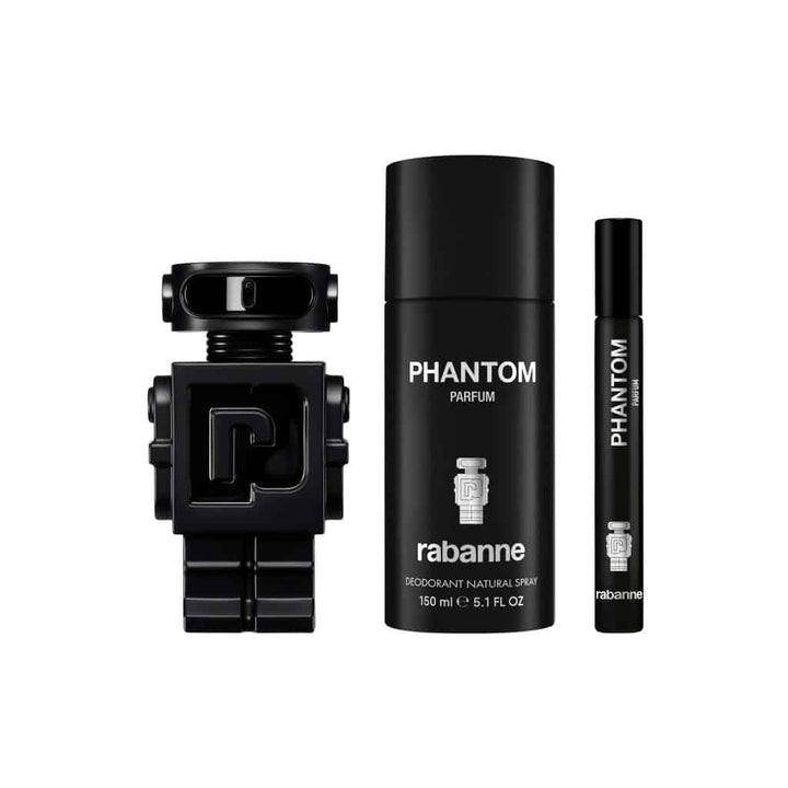 Paco Rabanne Phantom Gift Set (Parfum Spray 50ml + Deodorant Spray 150ml + Parfum Spray 10ml) - Fragrance London