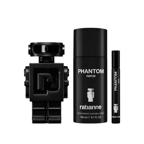 Paco Rabanne Phantom Parfum Christmas Gift Set (Parfum Spray 100ml + Deodorant Spray 150ml + Parfum 10ml) - Fragrance London