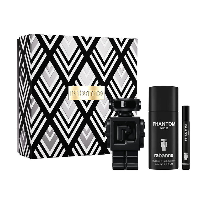 Paco Rabanne Phantom Parfum Gift Set 100ml + Deodorant Spray 150ml + Parfum 10ml Christmas Set - Fragrance London