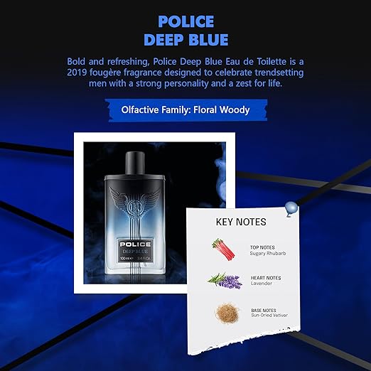Police Deep Blue Eau De Toilette Spray 100ml - Fragrance London