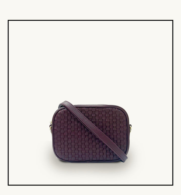 Apatchy London The Penelope Woven Leather Camera Bag