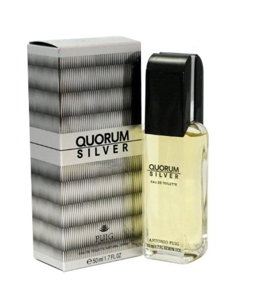 Puig Quorum Silver Eau De Toilette Spray 50ml - Fragrance London