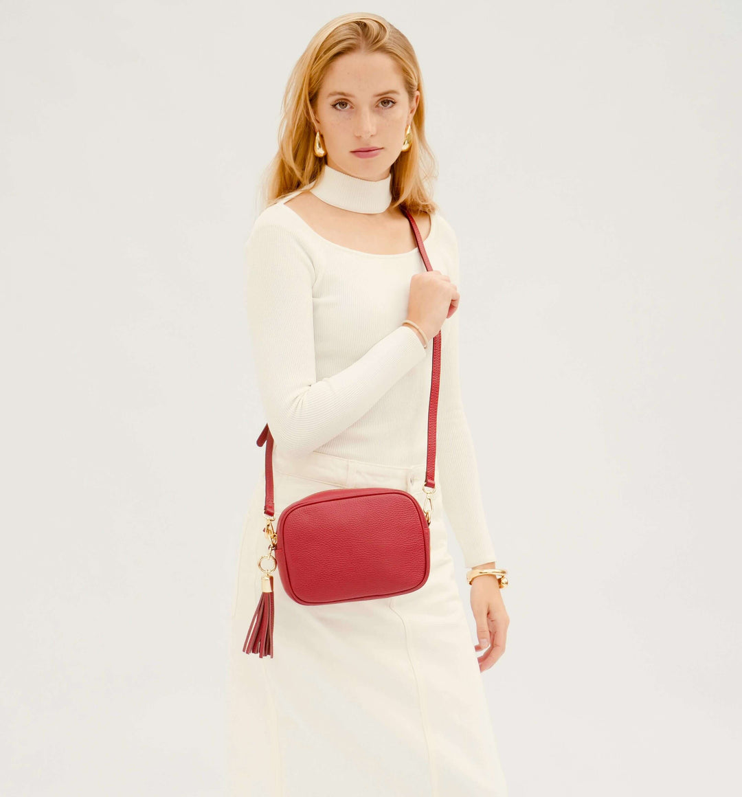 Apatchy London The Tassel Leather Crossbody Bag