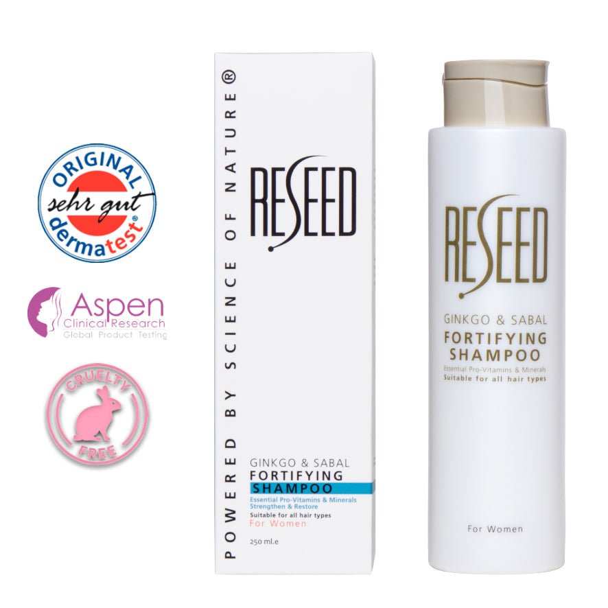 RESEED Ginkgo and Sabal Fortifying Shampoo for Women 250 ml (SLS Free) - Fragrance London