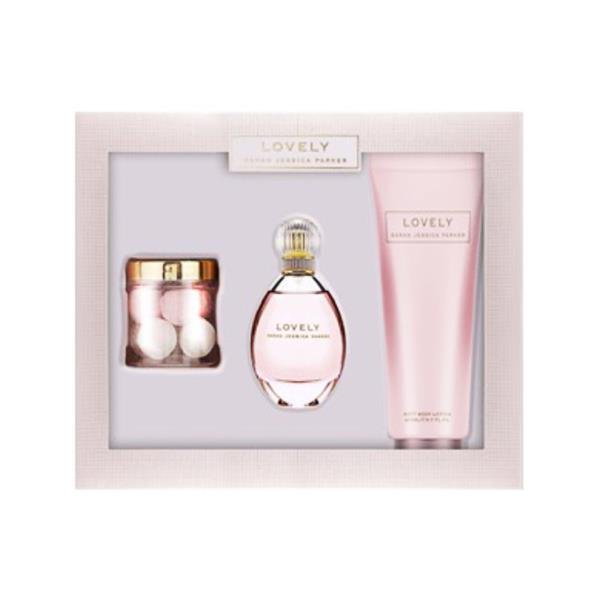 Sarah Jessica Parker Lovely Gift Set (Eau De Parfum Spray 100ml + Body Lotion 200ml + Bath Bombs) - Fragrance London