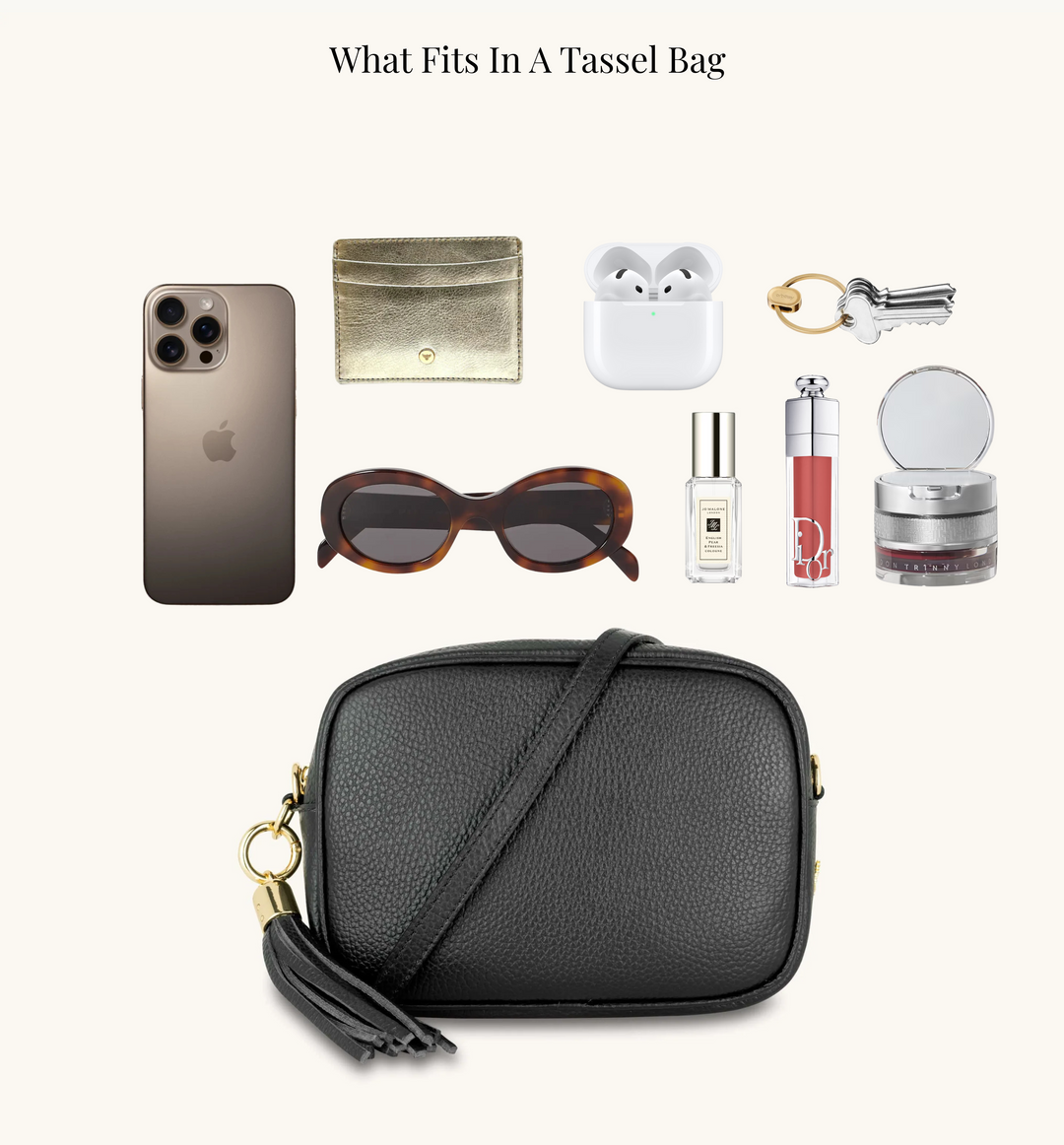 Apatchy London The Tassel Leather Crossbody Bag