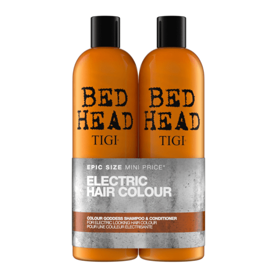 TIGI Bed Head Electric Hair Colour Gift Set (Shampoo 750ml + Conditioner 750ml) - Fragrance London