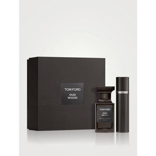 Tom Ford Oud Wood Gift Set (Eau De Parfum Spray 50ml + Eau De Parfum Spray 10ml) - Fragrance London