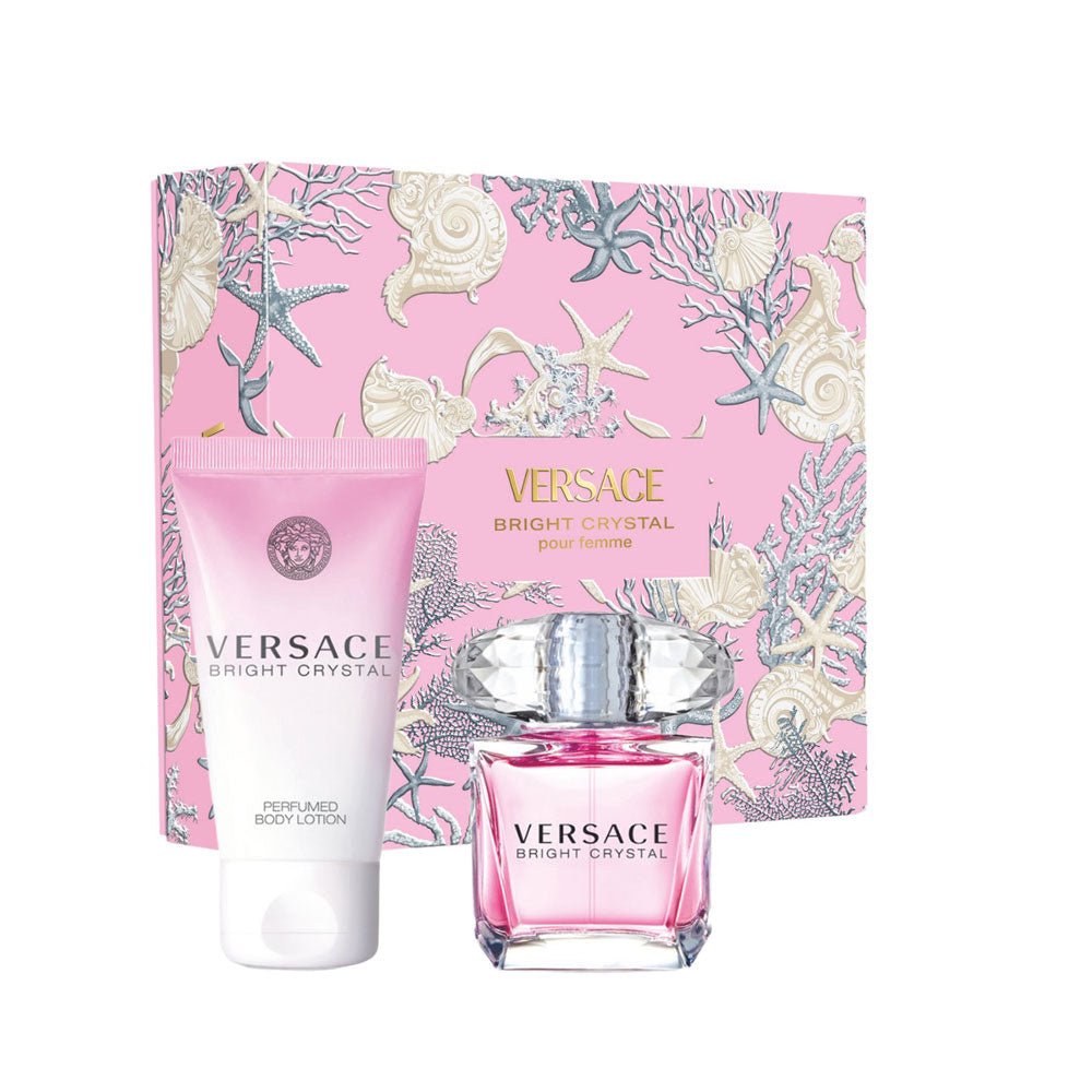 Versace Bright Crystal Gift Set (Eau De Toilette 30ml + Body Lotion 50ml) - Fragrance London
