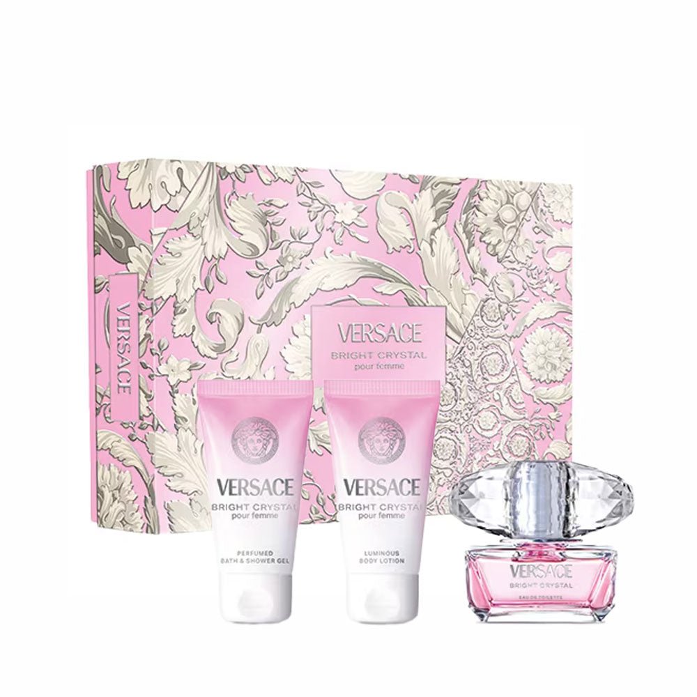 Versace Bright Crystal Gift Set (Eau De Toilette 50ml + Body Lotion