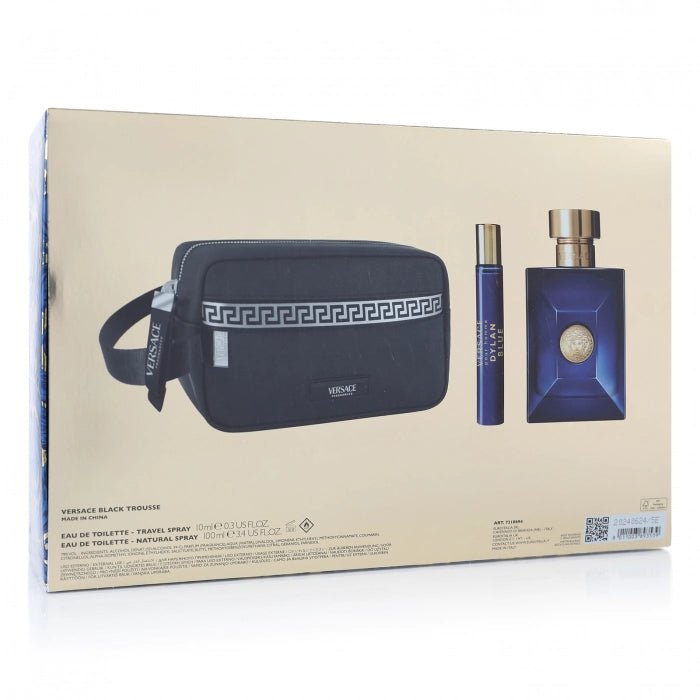 Versace Dylan Blue Gift Set (Eau De Toilette 100ml + Eau De Toilette 10ml + Bag) - Fragrance London