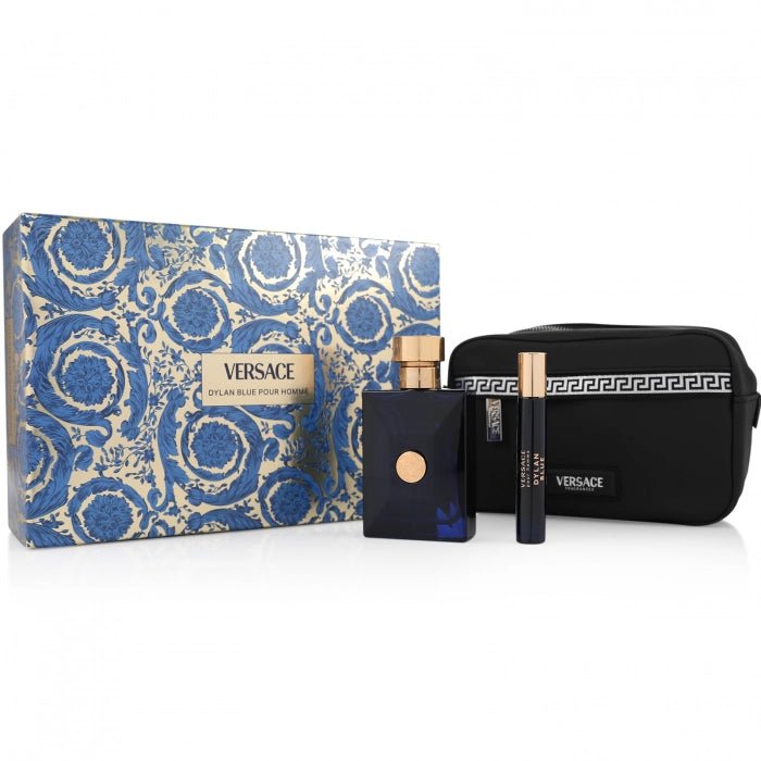 Versace Dylan Blue Gift Set (Eau De Toilette 100ml + Eau De Toilette 10ml + Bag) - Fragrance London