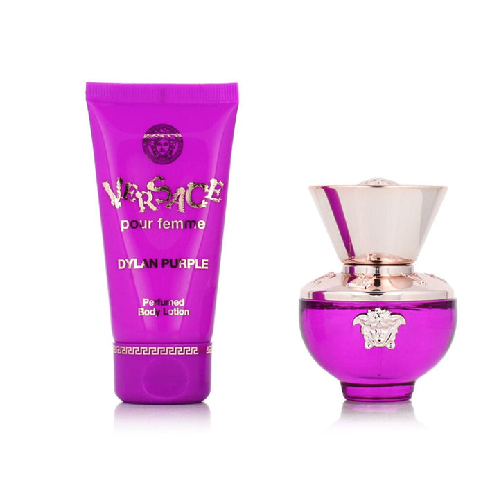 Versace Dylan Purple Gift Set (Eau De Parfum Spray 50ml + Shower Gel 50ml + Body Lotion 50ml) - Fragrance London