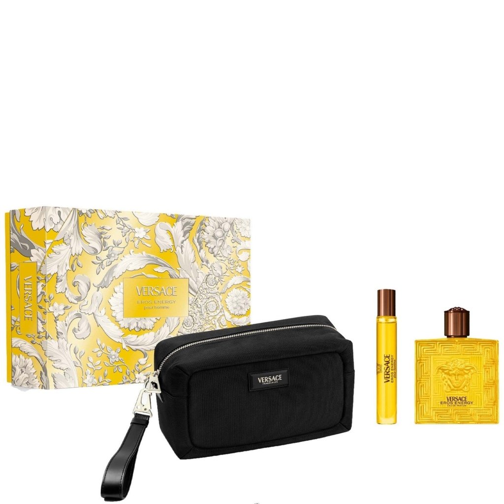 Versace Eros Energy Gift Set (Eau De Parfum Spray 100ml + Eau De Parfum Spray 10ml + Pouch) - Fragrance London