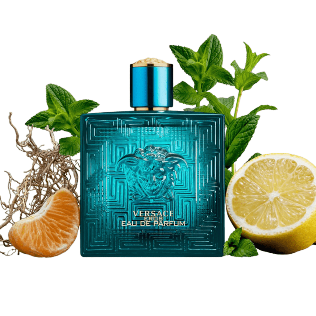 Versace Eros Gift Set (Eau De Parfum Spray 100ml + Eau De Parfum Spray 10ml + Pouch) - Fragrance London