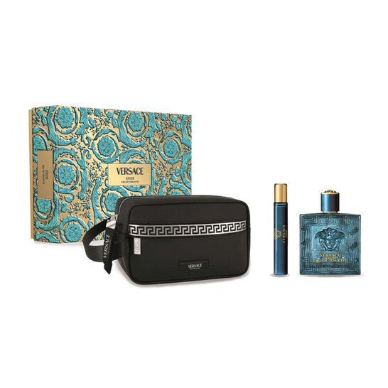 Versace Eros Gift Set (Eau De Toilette 100ml + Eau De Toilette 10ml + Black Bag) - Fragrance London