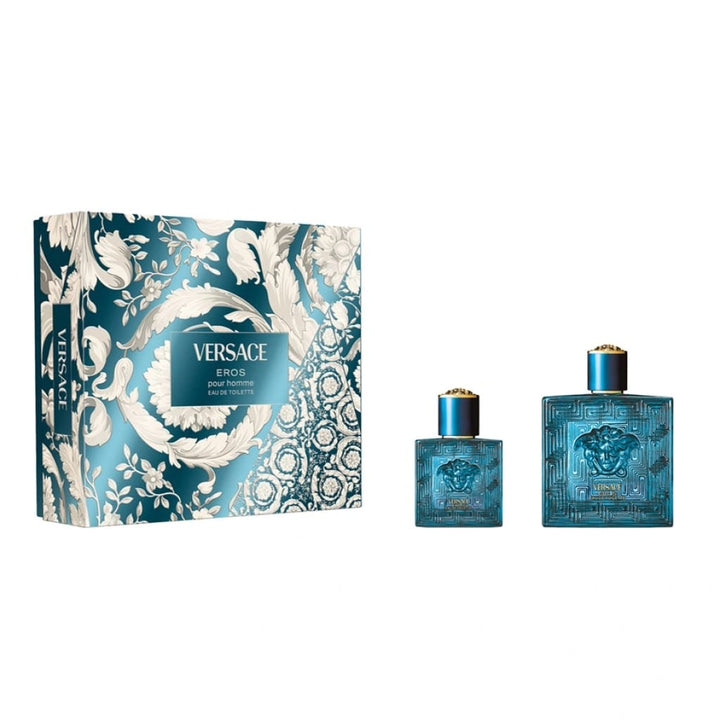 Versace Eros Gift Set (Eau De Toilette Spray 100ml + Eau De Toilette Spray 30ml) - Fragrance London