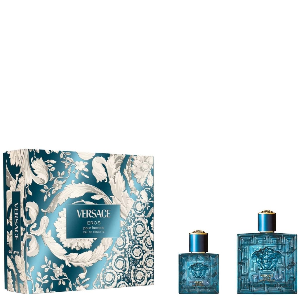 Versace Eros Gift Set (Eau De Toilette Spray 100ml + Eau De Toilette Spray 30ml) - Fragrance London