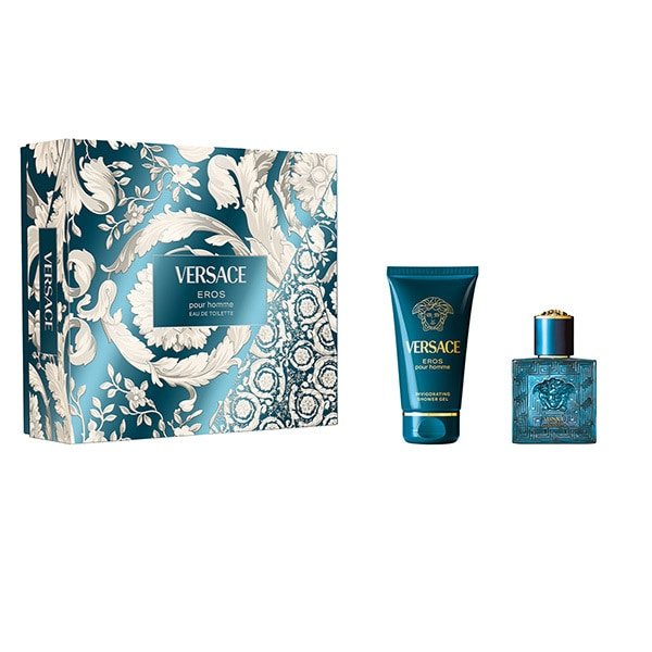 Versace Eros Gift Set (Eau De Toilette Spray 30ml + Shower Gel 50ml) - Fragrance London