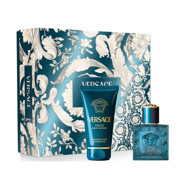 Versace Eros Gift Set (Eau De Toilette Spray 30ml + Shower Gel 50ml) - Fragrance London