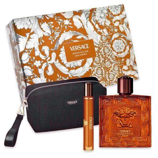 Versace Eros Najim Gift Set (Parfum Spray 100ml + Parfum Spray 10ml + Pouch) - Fragrance London