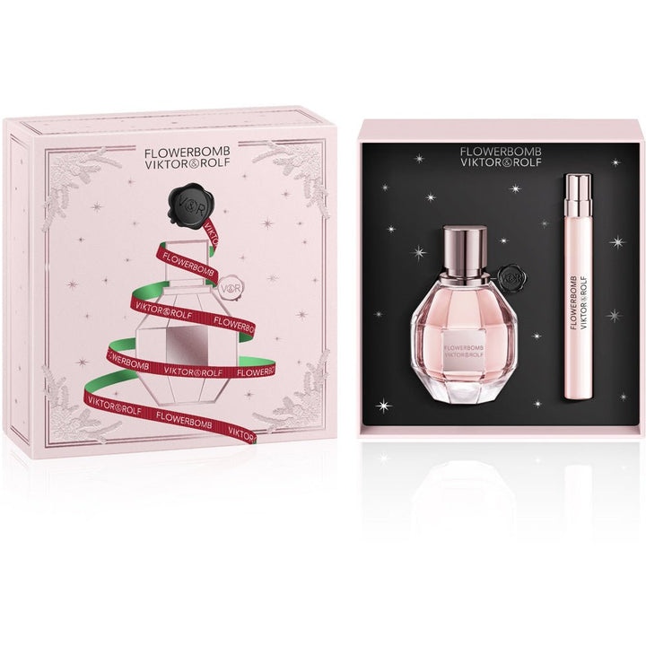 Viktor & Rolf Flowerbomb Gift Set (Eau De Parfum 50ml + Eau De Parfum 10ml) - Fragrance London