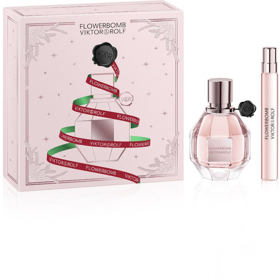 Viktor & Rolf Flowerbomb Gift Set (Eau De Parfum 50ml + Eau De Parfum 10ml) - Fragrance London
