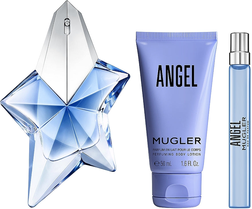 Mugler Angel Gift Set (Eau De Parfum Spray 50ml + Eau De Parfum Spray 10ml + Body Lotion 50ml)