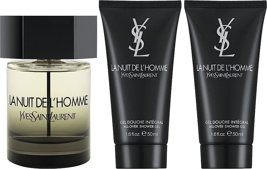 Yves Saint Laurent La Nuit De L’Homme Gift Set (Eau De Toilette 100ml + 2 x Shower Gel 50ml) - Fragrance London