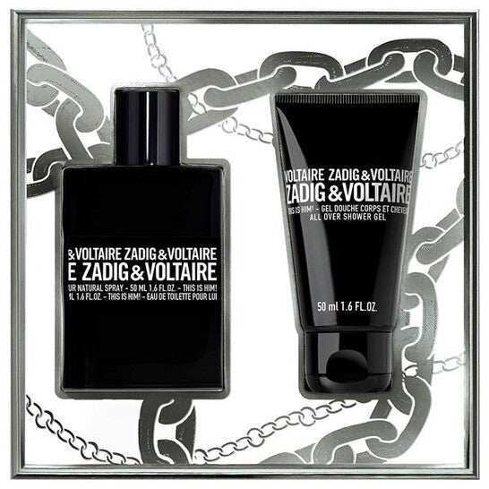 Zadig & Voltaire This Is Him! Gift Set (Eau De Toilette 50ml + Shower Gel 50ml) - Fragrance London